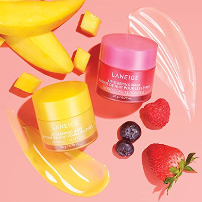 LANEIGE Lip Sleeping Mask: Nourish, Hydrate, Vitamin C, Murumuru &amp; Shea Butter, Antioxidants, Flaky, Dry Lips