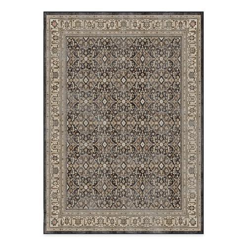 RUGGABLE – Alessia Dark Wood – Machine Washable Area Rug – Pet &amp; Child Friendly – Stain &amp; Water Resistant – Non-Slip – 5&