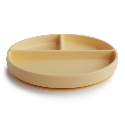 mushie Silicone Suction Plate | BPA-Free Non-Slip Design (Ivory)