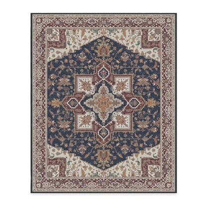 RUGGABLE Maral Heriz Washable Rug - Perfect Vintage Area Rug for Living Room Bedroom Kitchen - Pet &amp; Child Friendly - Stain &amp; Water Resistant - Creme 3&