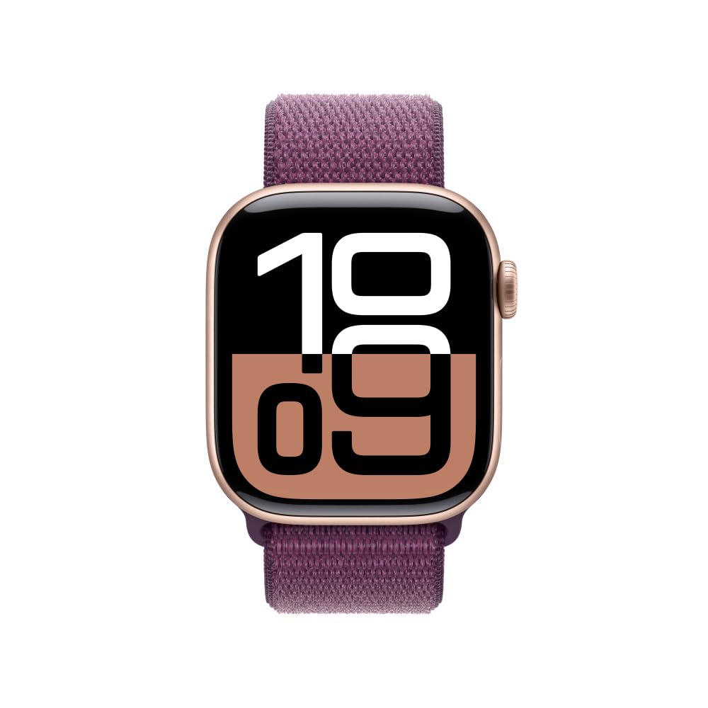Apple Watch Series 10 [GPS 46mm] Smartwatch with Jet Black Aluminium Case with Black Sport Band. Fitness Tracker, ECG App, Always-On Retina Display, Water-Resistant