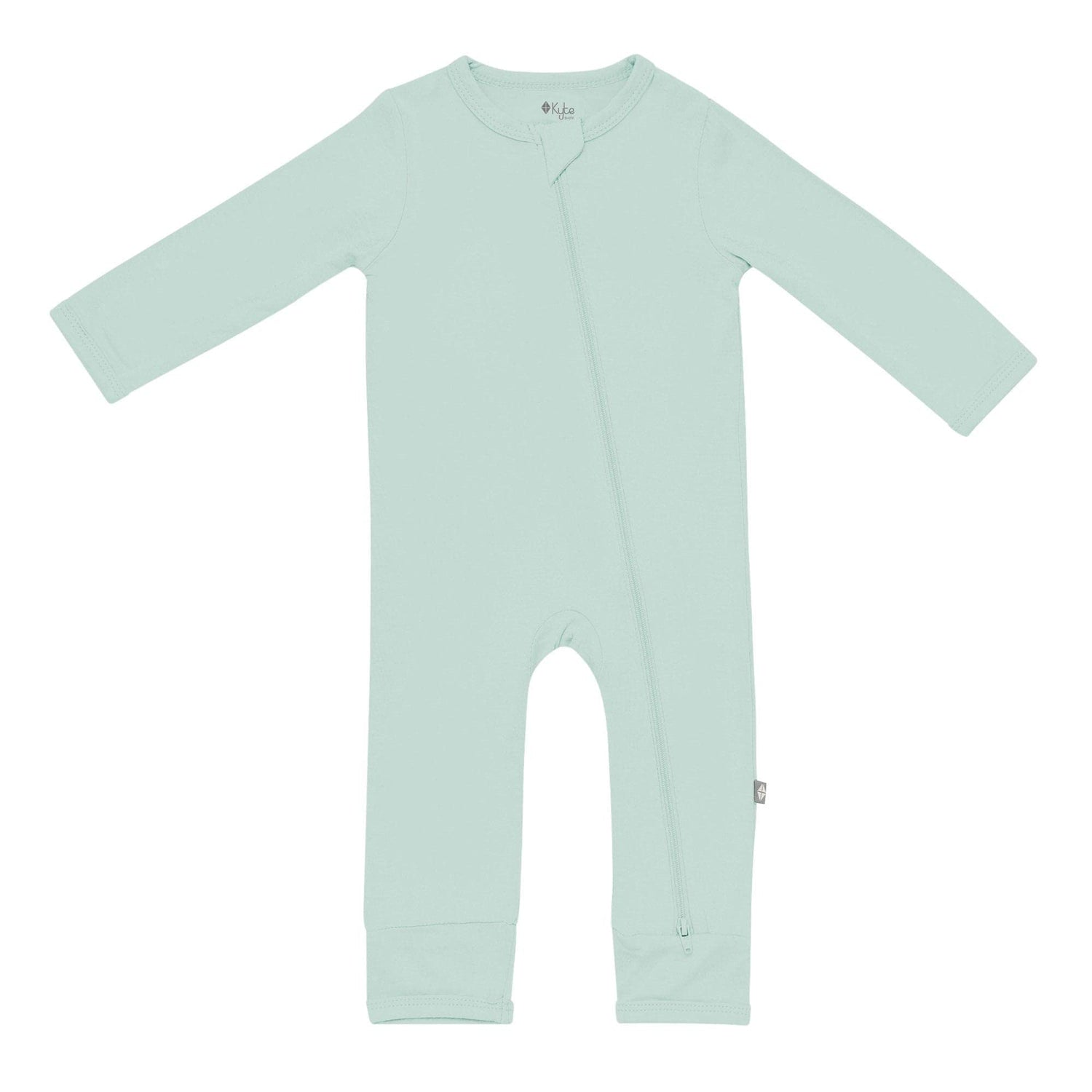KYTE BABY Zippered Rompers, Unisex, Rayon Made from Bamboo (0-24 Months