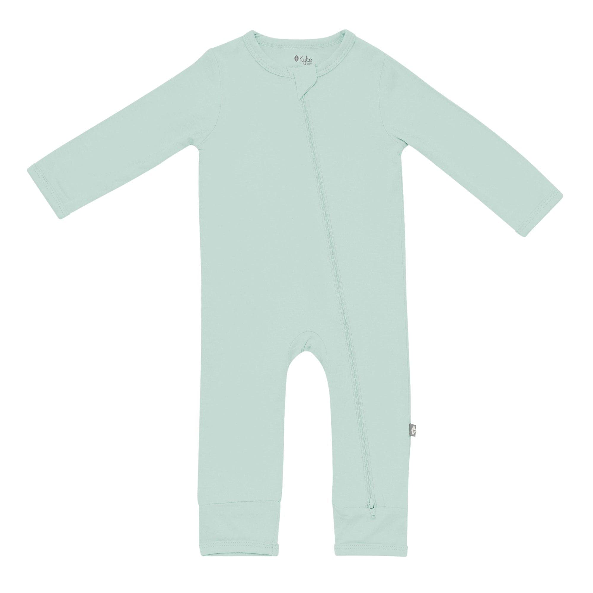KYTE BABY Zippered Rompers, Unisex, Rayon Made from Bamboo (0-24 Months