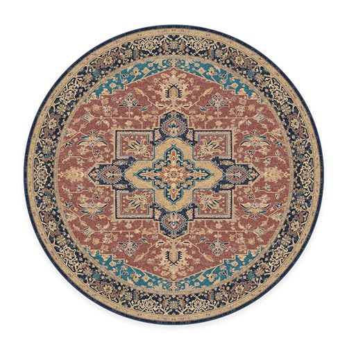 RUGGABLE Maral Heriz Washable Rug - Perfect Vintage Area Rug for Living Room Bedroom Kitchen - Pet &amp; Child Friendly - Stain &amp; Water Resistant - Creme 3&