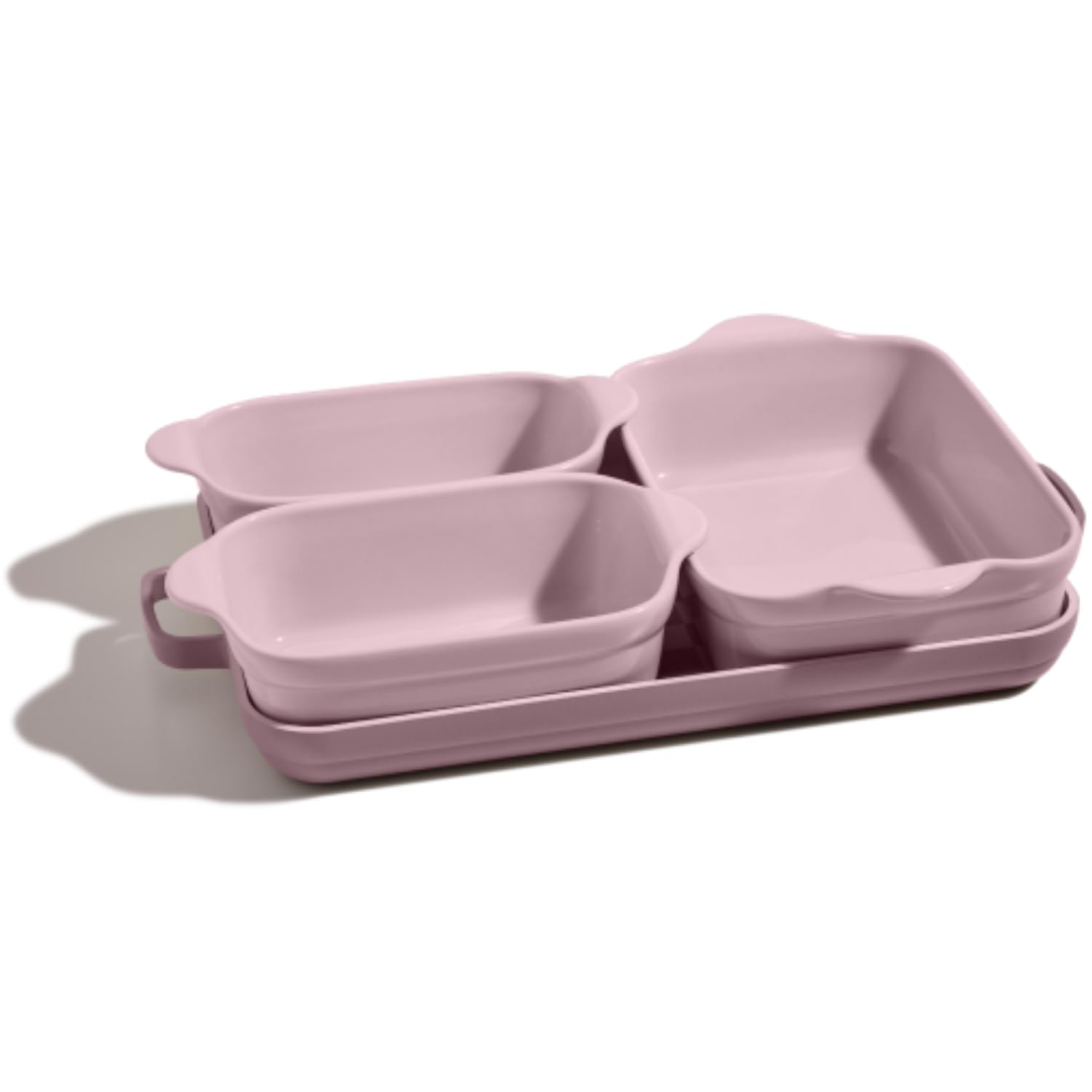 Our Place Bakeware Set | 5-Piece Nonstick, Toxin-Free, Ceramic, Stoneware Set with Oven Pan, Bakers, &amp; Oven Mat | Space-Saving Nesting Design | Oven-Safe | Bake, Roast, Griddle and more | Steam
