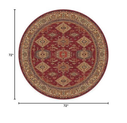 RUGGABLE – Cambria Ruby – Machine Washable Runner Rug – Pet &amp; Child Friendly – Stain &amp; Water Resistant – Non-Slip – 2.5&