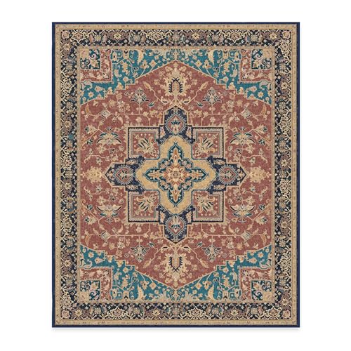 RUGGABLE Maral Heriz Washable Rug - Perfect Vintage Area Rug for Living Room Bedroom Kitchen - Pet &amp; Child Friendly - Stain &amp; Water Resistant - Creme 3&