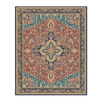 RUGGABLE Maral Heriz Washable Rug - Perfect Vintage Area Rug for Living Room Bedroom Kitchen - Pet &amp; Child Friendly - Stain &amp; Water Resistant - Creme 3&