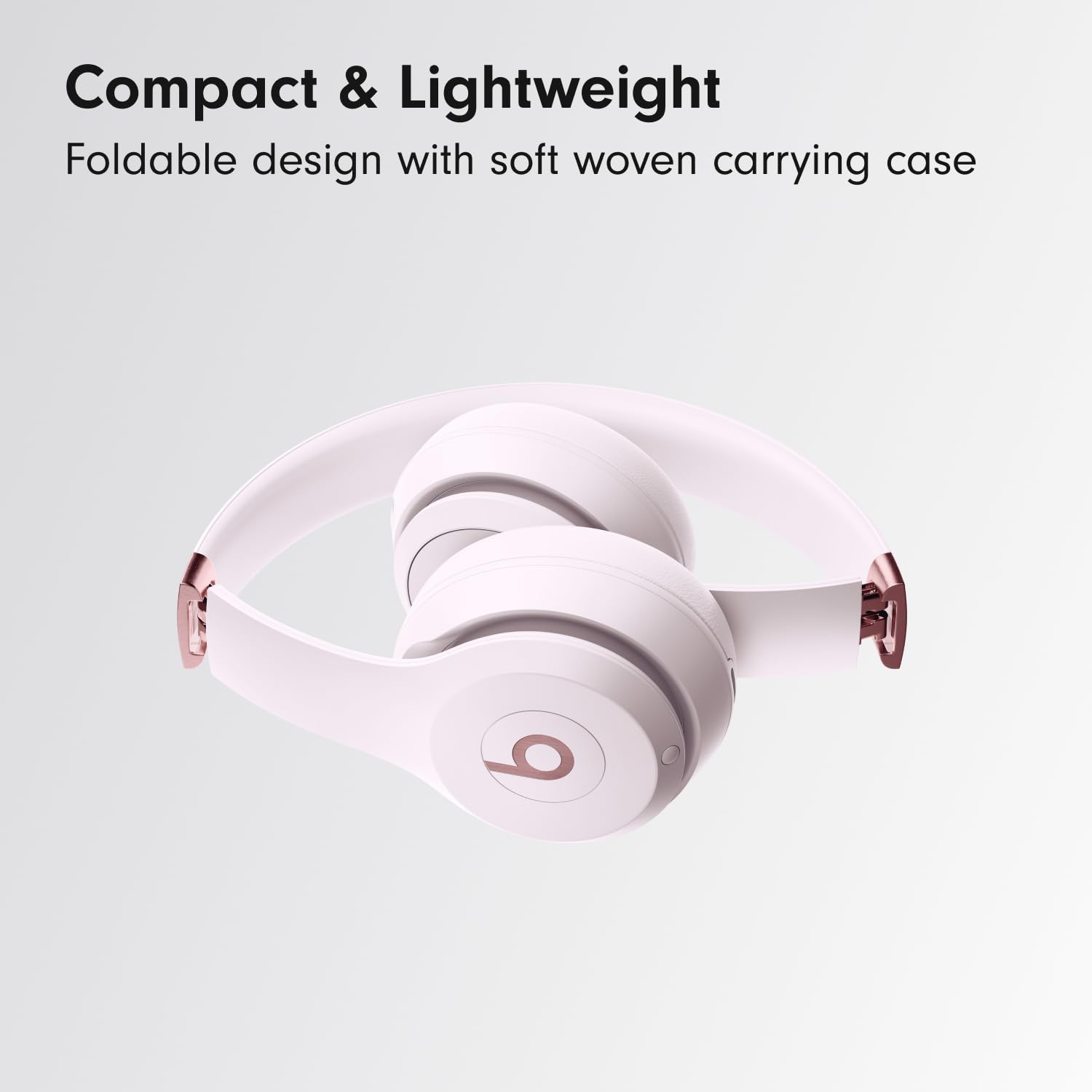 Beats Solo 4 - Wireless Bluetooth On-Ear Headphones, Apple &amp; Android Compatible, Up to 50 Hours of Battery Life - Cloud Pink