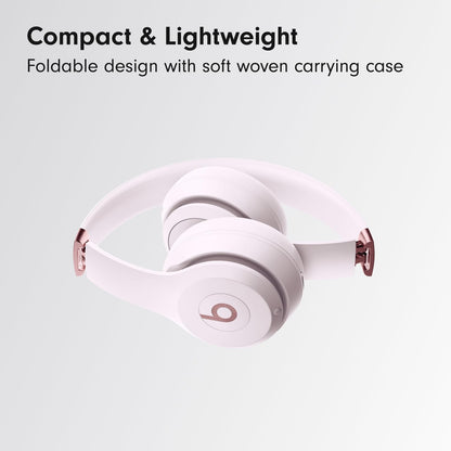 Beats Solo 4 - Wireless Bluetooth On-Ear Headphones, Apple &amp; Android Compatible, Up to 50 Hours of Battery Life - Cloud Pink