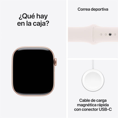 Apple Watch Series 10 [GPS 46mm] Smartwatch with Jet Black Aluminium Case with Black Sport Band. Fitness Tracker, ECG App, Always-On Retina Display, Water-Resistant