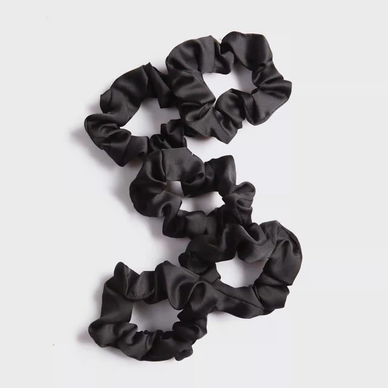 Kitsch Satin Hair Scrunchies for Women, Softer Than Silk Scrunchies for Hair, Satin Scrunchies for Girls, Satin Hair Ties for Women, Silk Hair Ties No Damage, Silk Ponytail Holders, 5 pcs (Cameo)