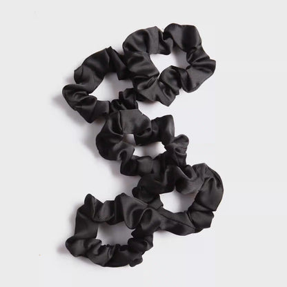 Kitsch Satin Hair Scrunchies for Women, Softer Than Silk Scrunchies for Hair, Satin Scrunchies for Girls, Satin Hair Ties for Women, Silk Hair Ties No Damage, Silk Ponytail Holders, 5 pcs (Cameo)
