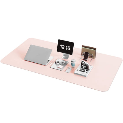 Non-Slip Desk Pad,Mouse Pad,Waterproof PVC Leather Desk Table Protector,Ultra Thin Large Desk Blotter, Easy Clean Laptop Desk Writing Mat for Office Work/Home/Decor(Pink, 23.6&quot; x 13.7&quot;)