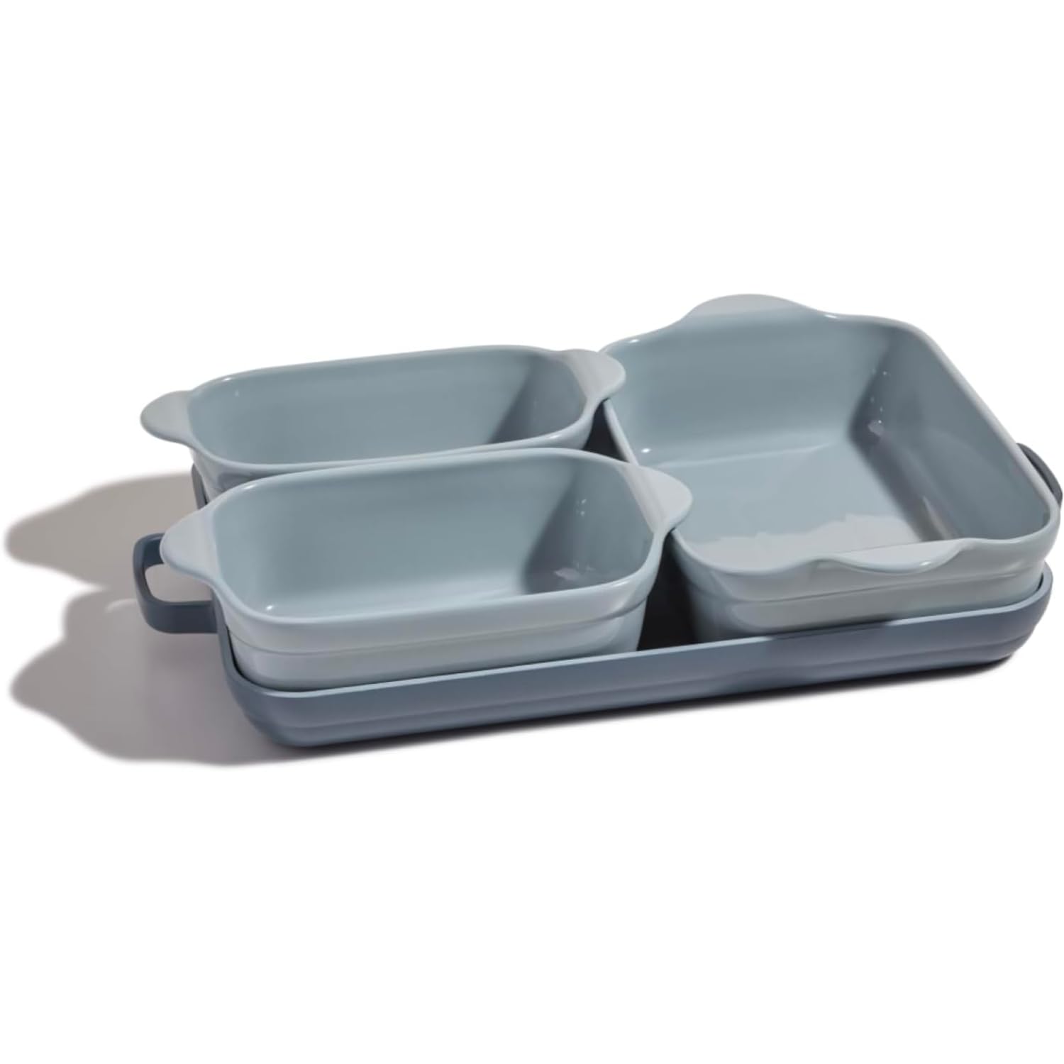 Our Place Bakeware Set | 5-Piece Nonstick, Toxin-Free, Ceramic, Stoneware Set with Oven Pan, Bakers, &amp; Oven Mat | Space-Saving Nesting Design | Oven-Safe | Bake, Roast, Griddle and more | Steam