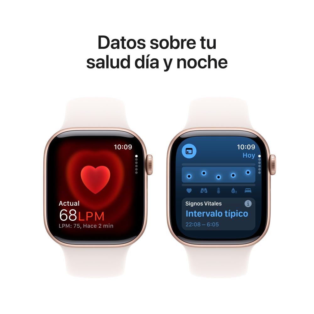 Apple Watch Series 10 [GPS 46mm] Smartwatch with Jet Black Aluminium Case with Black Sport Band. Fitness Tracker, ECG App, Always-On Retina Display, Water-Resistant