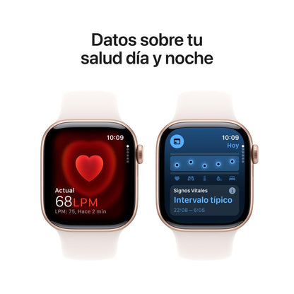 Apple Watch Series 10 [GPS 46mm] Smartwatch with Jet Black Aluminium Case with Black Sport Band. Fitness Tracker, ECG App, Always-On Retina Display, Water-Resistant