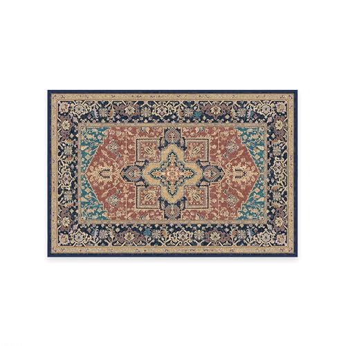 RUGGABLE Maral Heriz Washable Rug - Perfect Vintage Area Rug for Living Room Bedroom Kitchen - Pet &amp; Child Friendly - Stain &amp; Water Resistant - Creme 3&