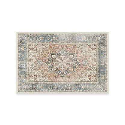 RUGGABLE Kamran Washable Rug - Perfect Vintage Area Rug for Living Room Bedroom Kitchen - Pet &amp; Child Friendly - Stain &amp; Water Resistant - Hazel 5&