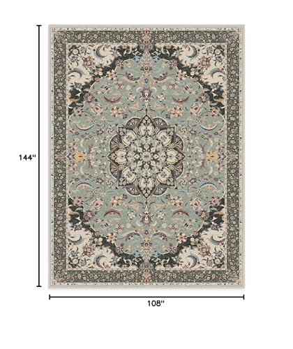RUGGABLE Sima Washable Rug - Perfect Vintage Area Rug for Living Room Bedroom Kitchen - Pet &amp; Child Friendly - Stain &amp; Water Resistant - Royal Blue 2&