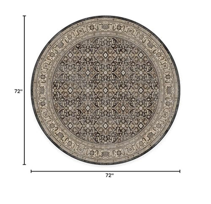 RUGGABLE – Alessia Dark Wood – Machine Washable Area Rug – Pet &amp; Child Friendly – Stain &amp; Water Resistant – Non-Slip – 5&