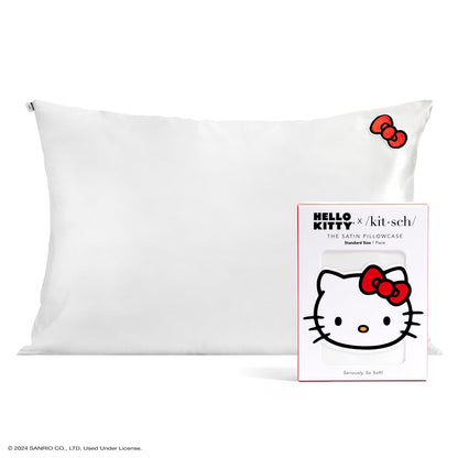 Kitsch Satin Pillowcase with Zipper for Hair &amp; Skin, Softer Than Silk Pillow Cases Queen, Smooth Pillow Covers, Machine Washable, Wrinkle-Free, Cooling Satin Pillow Cases Standard Size 19&quot;x26&quot;, Ivory