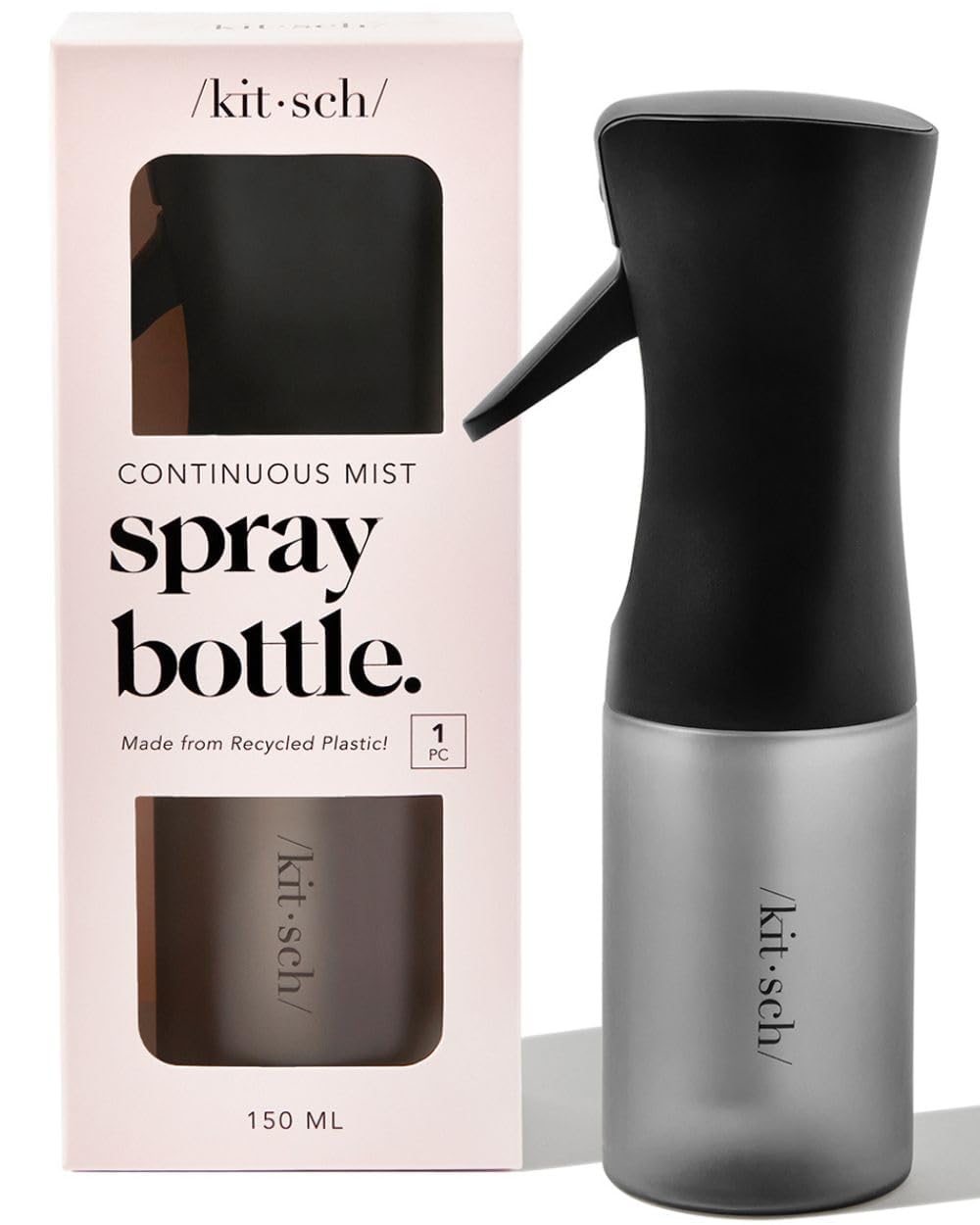 Kitsch Spray Bottle for Hair - Continuous Water Mister with Ultra Fine Mist for Hairstyling, Barbers, Salons, Cleaning, Plants, Versatile Spray Bottles - Made from Recycled Plastic - Terracotta, 5 oz