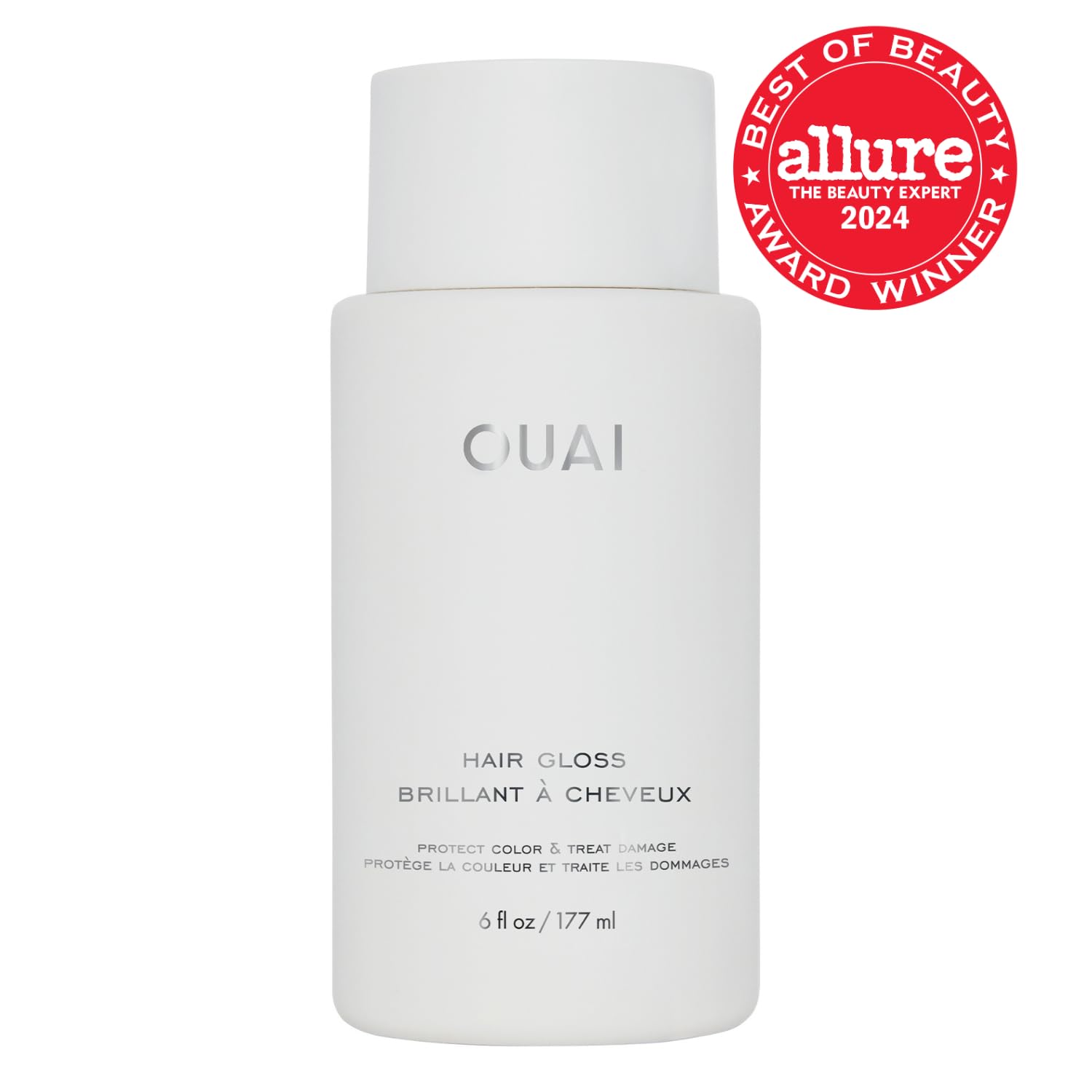 OUAI Hair Gloss - In-Shower Shiny Hair Treatment with Frizz Control - Heat Protectant Hair Glaze Infused with Hyaluronic Acid, Rice Water + Panthenol - Paraben, Phthalate &amp; Sulfate Free (6 Oz)