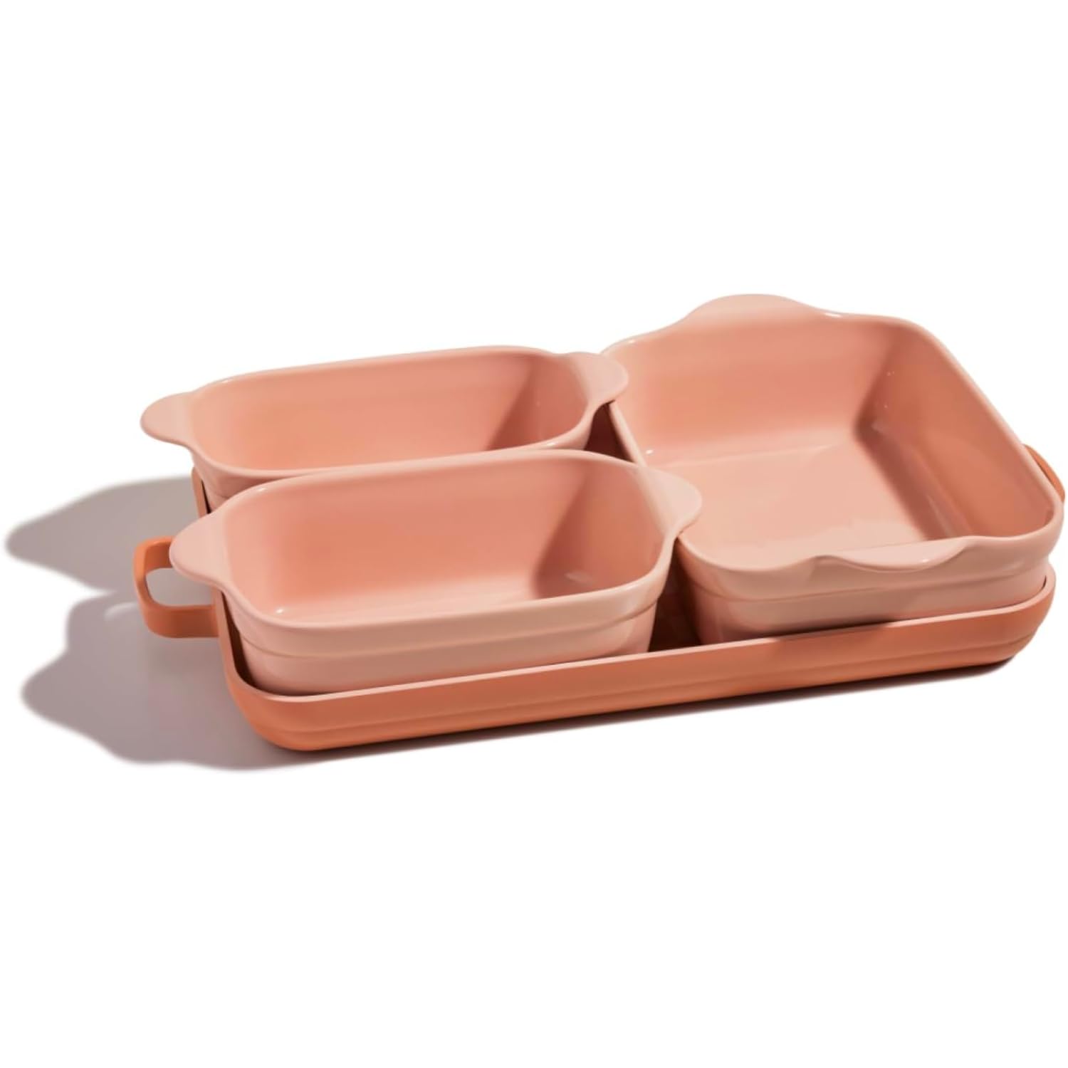 Our Place Bakeware Set | 5-Piece Nonstick, Toxin-Free, Ceramic, Stoneware Set with Oven Pan, Bakers, &amp; Oven Mat | Space-Saving Nesting Design | Oven-Safe | Bake, Roast, Griddle and more | Steam