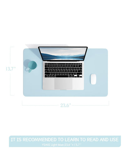 Non-Slip Desk Pad,Mouse Pad,Waterproof PVC Leather Desk Table Protector,Ultra Thin Large Desk Blotter, Easy Clean Laptop Desk Writing Mat for Office Work/Home/Decor(Pink, 23.6&quot; x 13.7&quot;)