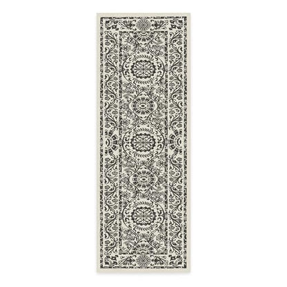 RUGGABLE Washable 2x3 Area Rug, Delphina Delft Blue, Premium Vintage Rugs for Living Room, Bedroom, Kitchen, Office, Classroom with Gripper Non Slip Pad