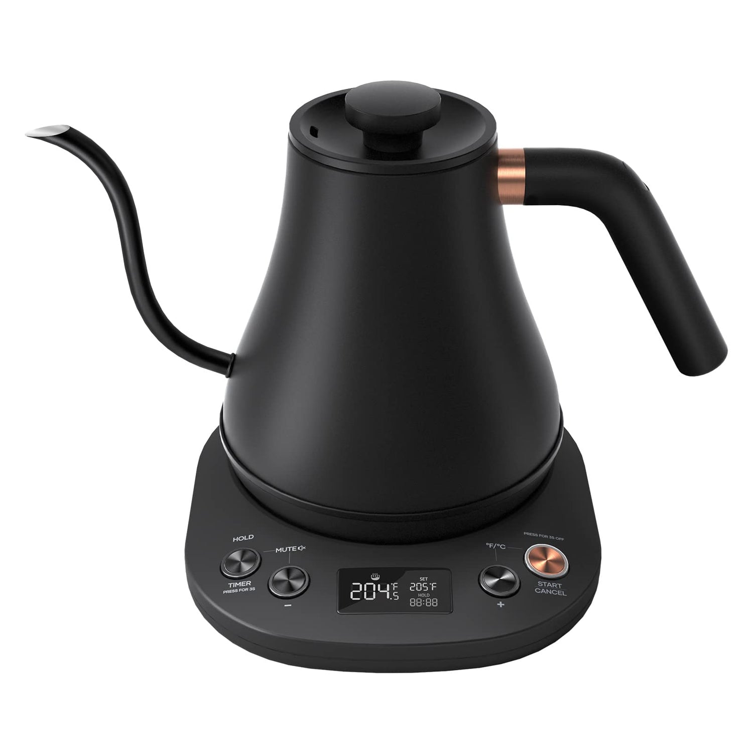 Mecity Electric Gooseneck Kettle With Keep Warm Function &amp; LCD Display Automatic Shut Off Coffee Kettle Temperature Control Pour Over Kettle 1200 Watt, 0.8L, 120V, Off White
