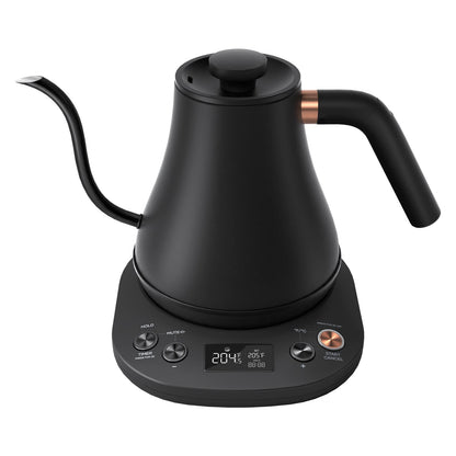 Mecity Electric Gooseneck Kettle With Keep Warm Function &amp; LCD Display Automatic Shut Off Coffee Kettle Temperature Control Pour Over Kettle 1200 Watt, 0.8L, 120V, Off White