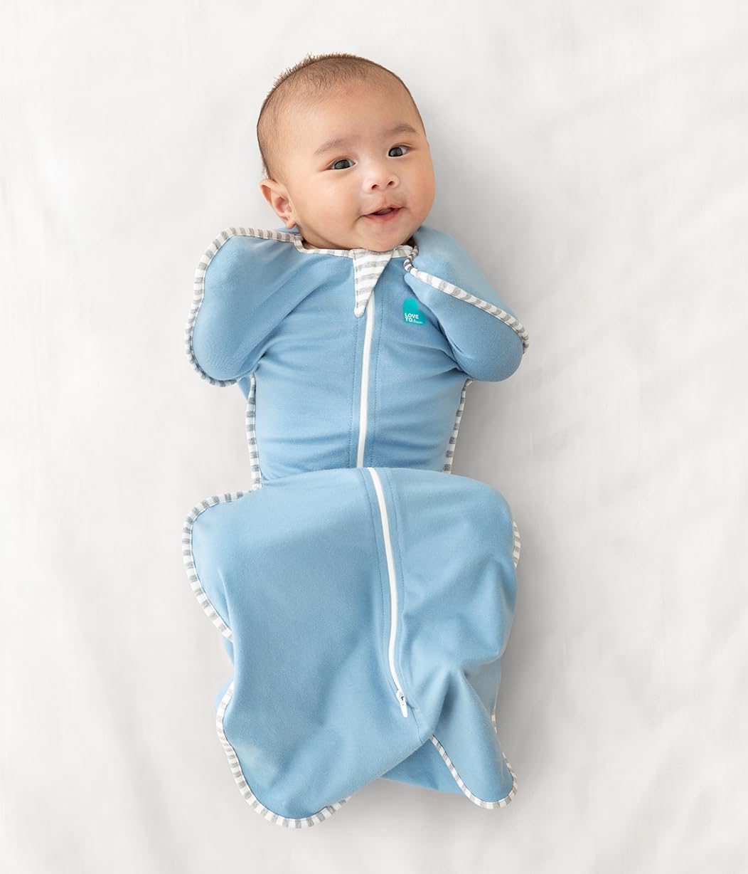 Love to Dream Swaddle UP, Baby Sleep Sack, Self-Soothing Swaddles for Newborns, Improves Sleep, Snug Fit Helps Calm Startle Reflex, New Born Essentials for Baby, 5-8.5 lbs, Sand Dollar