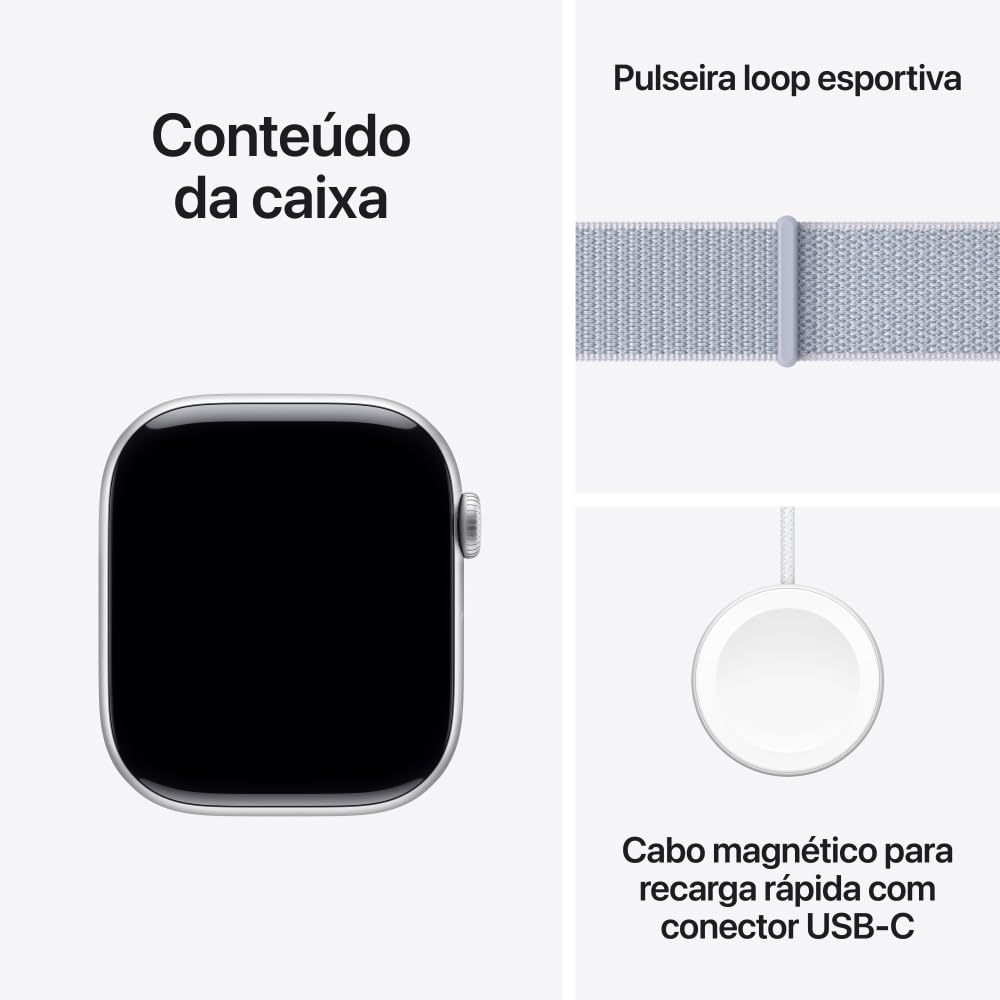 Apple Watch Series 10 [GPS 46mm] Smartwatch with Jet Black Aluminium Case with Black Sport Band. Fitness Tracker, ECG App, Always-On Retina Display, Water-Resistant