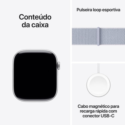 Apple Watch Series 10 [GPS 46mm] Smartwatch with Jet Black Aluminium Case with Black Sport Band. Fitness Tracker, ECG App, Always-On Retina Display, Water-Resistant