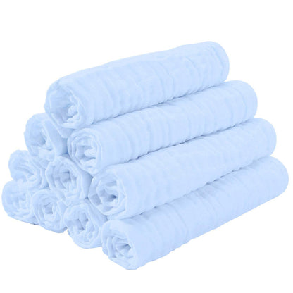 Yoofoss Muslin Burp Cloths for Baby 10 Pack 100% Cotton Baby Washcloths for Boys Girls Large 20&