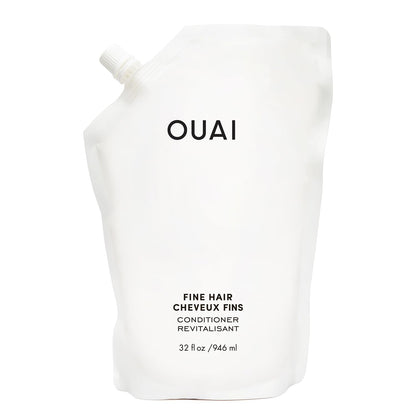 OUAI Fine Hair Conditioner - Volumizing Conditioner for Fine Hair Made with Keratin, Biotin and Chia Seed Oil - Adds Softness, Bounce and Volume - Free from Parabens, Sulfates, and Phthalates (10 oz)