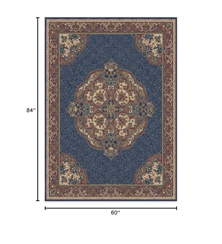 RUGGABLE Disney Traditional Mickey Mouse Washable Rug - Perfect Area Rug for Nursery Playroom Kids Room - Pet &amp; Child Friendly - Stain &amp; Water Resistant - Damask Grey 3&