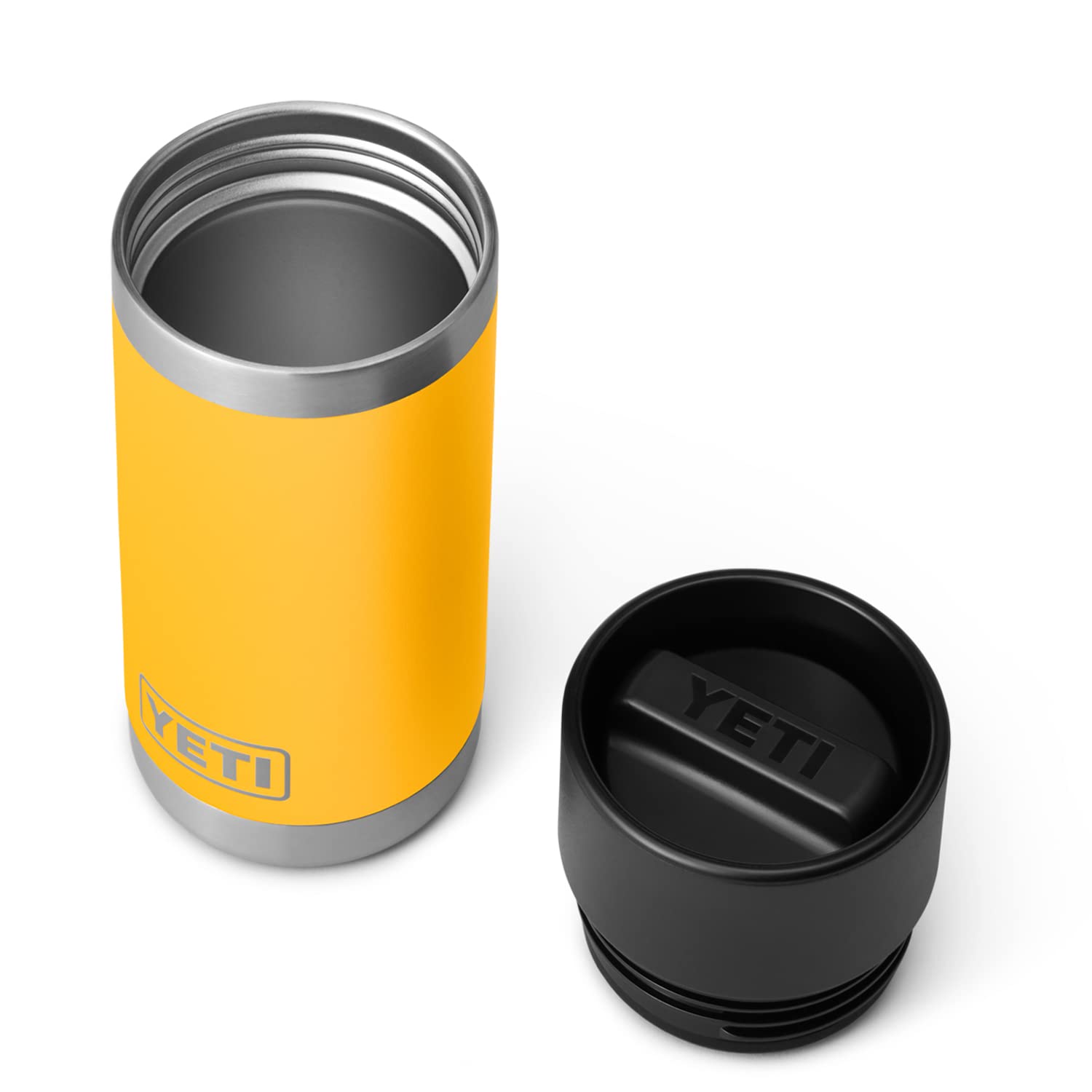 YETI Rambler 12 oz Bottle, Stainless Steel, Vacuum Insulated, with Hot Shot Cap