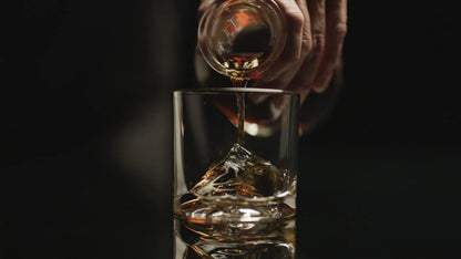 LIITON Heavy Crystal Whiskey Glasses Gift Set, Thick Freezable Bourbon Glass 1lb Each, Premium Whiskey Gifts for Men, Frozen Crystal Chills Cocktails Featuring Grand Canyon Glasses Set of 2, 10 oz