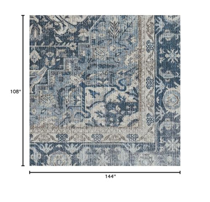 RUGGABLE Kamran Washable Rug - Perfect Vintage Area Rug for Living Room Bedroom Kitchen - Pet &amp; Child Friendly - Stain &amp; Water Resistant - Hazel 5&