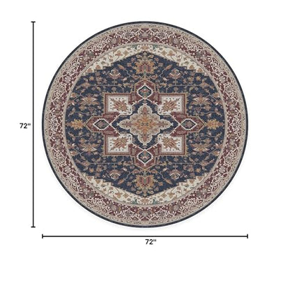 RUGGABLE Maral Heriz Washable Rug - Perfect Vintage Area Rug for Living Room Bedroom Kitchen - Pet &amp; Child Friendly - Stain &amp; Water Resistant - Creme 3&