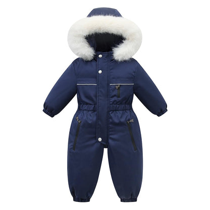 Xifamniy Toddler Snowsuit 2T 3T 4T 5T Ski Suit Baby Boy Girl Winter Clothes Coat Outwear Snow Suit Hooded Romper Jumpsuit