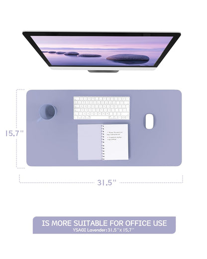 Non-Slip Desk Pad,Mouse Pad,Waterproof PVC Leather Desk Table Protector,Ultra Thin Large Desk Blotter, Easy Clean Laptop Desk Writing Mat for Office Work/Home/Decor(Pink, 23.6&quot; x 13.7&quot;)