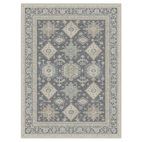 RUGGABLE – Cambria Ruby – Machine Washable Runner Rug – Pet &amp; Child Friendly – Stain &amp; Water Resistant – Non-Slip – 2.5&