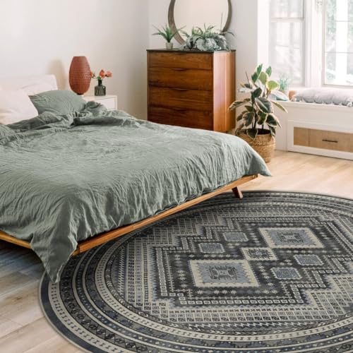 RUGGABLE Kaden Washable Rug - Perfect Vintage Area Rug for Living Room Bedroom Kitchen - Pet &amp; Child Friendly - Stain &amp; Water Resistant - Amber Red 3&