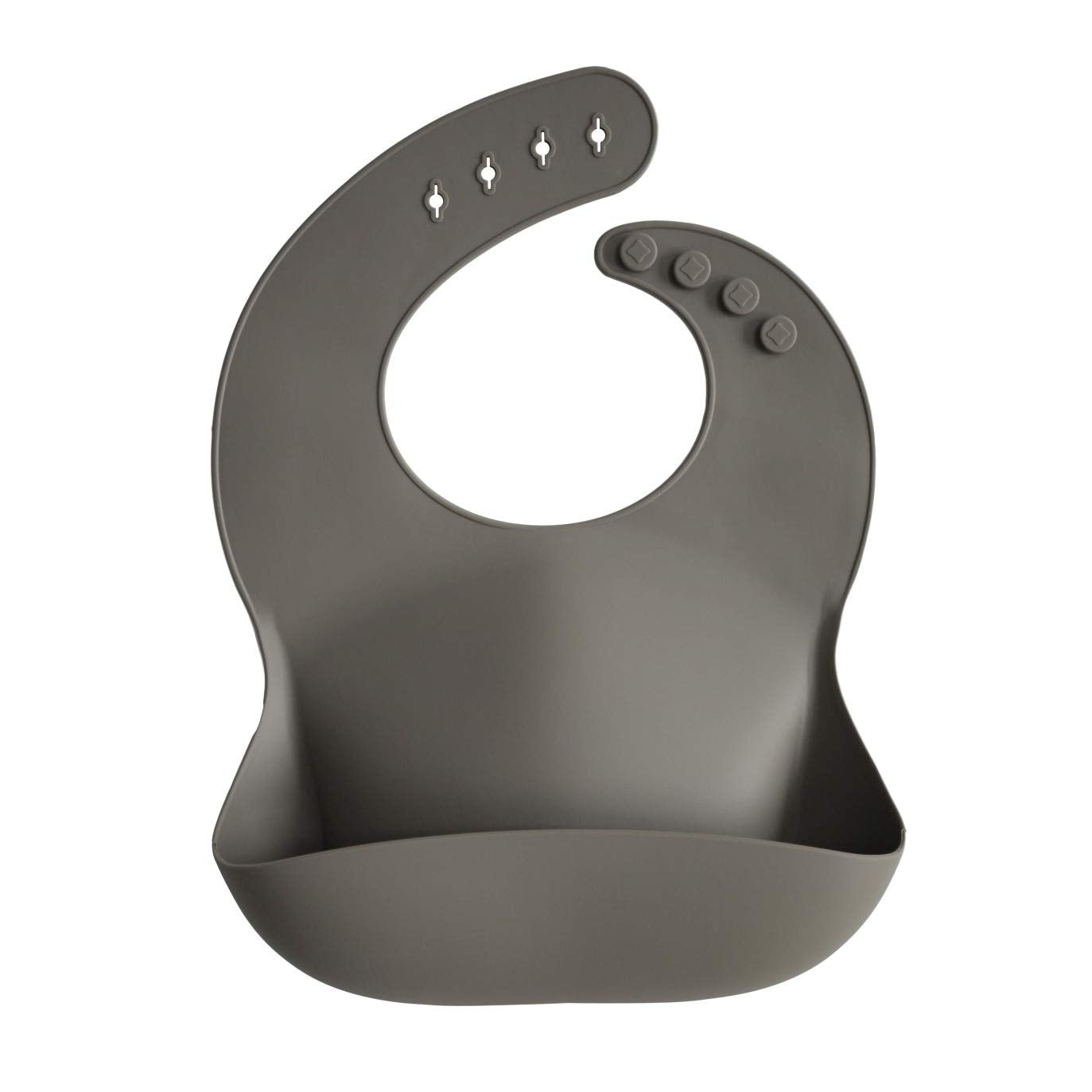 mushie Silicone Baby Bib | Adjustable Fit Waterproof Bibs (Whales)