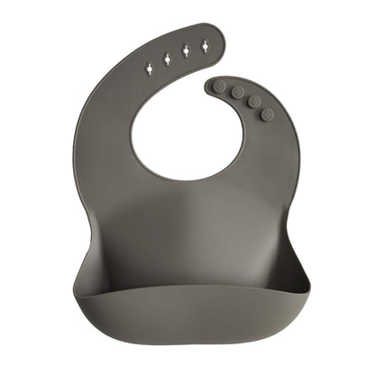 mushie Silicone Baby Bib | Adjustable Fit Waterproof Bibs (Whales)