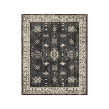 RUGGABLE – Verena Dark Wood – Machine Washable Runner Rug – Pet &amp; Child Friendly – Stain &amp; Water Resistant – Non-Slip – 2.5&